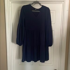 Elegant Navy Blue Women's Dress